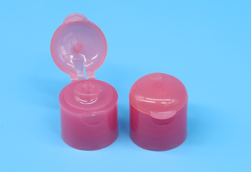 Pink plastic flip top cap 18mm