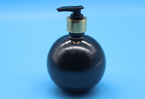 400ml black empty plastic ball shape bottle with lotion pump