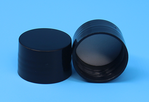 Good quality 24/410 plastic black smooth screw cap