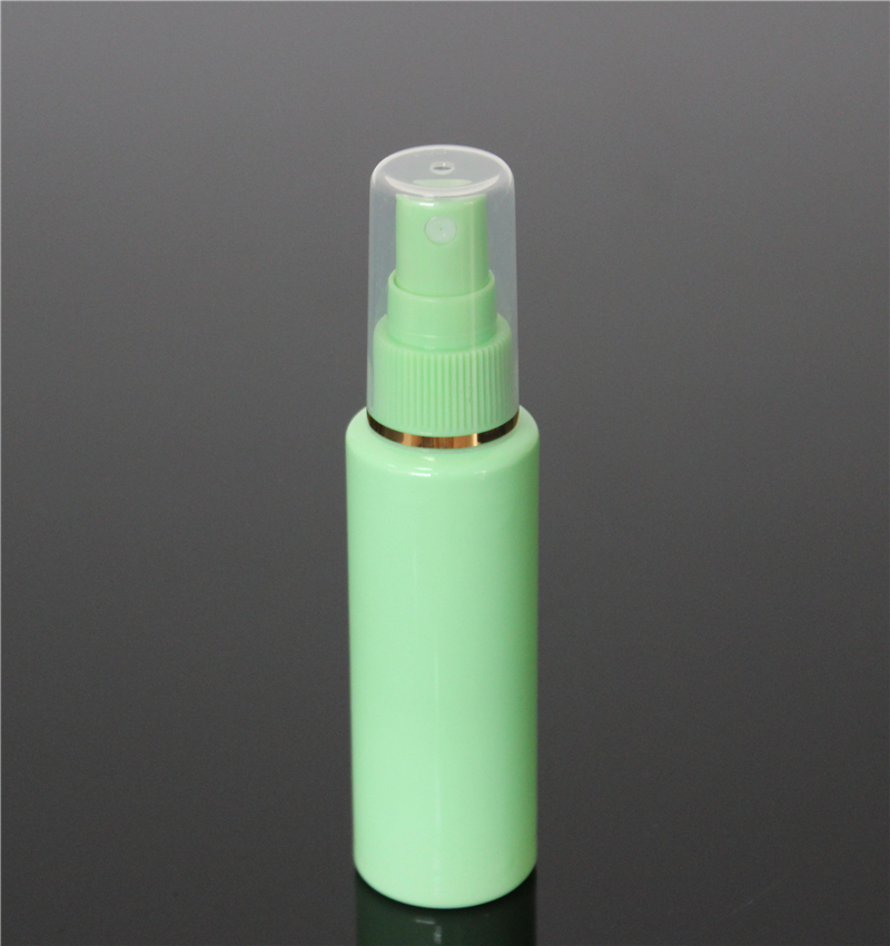 60ml plastic cosmetic spray bottle with clear cap