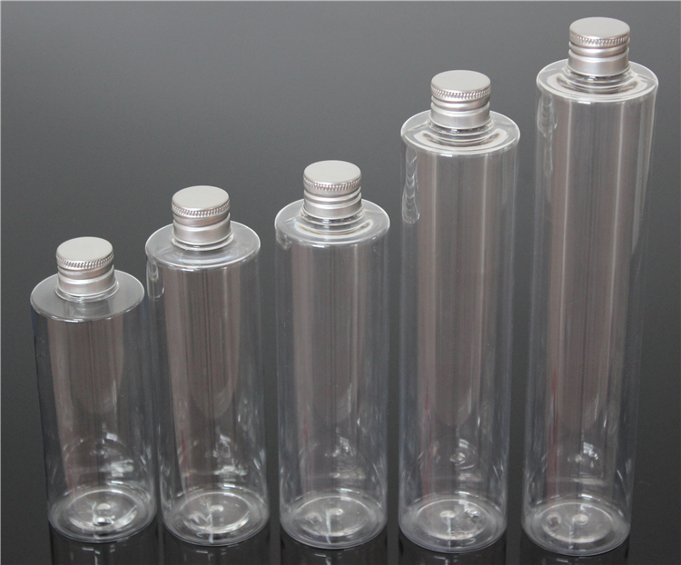 200-400ml round clear pet plastic lotion pump bottle