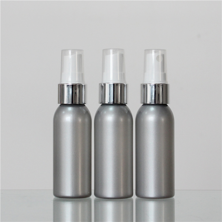 Portability blue round 50ml PET plastic bottle for cosmetic