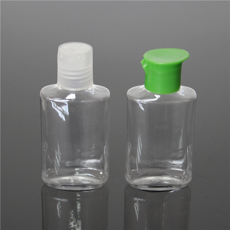 50ml oval pet plastic bottle cosmetic bottle with screw cap